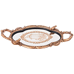 Поднос декоративный с фигурками птиц Mirror Surface Bronze варинант исполнения - 1 | Loft Concept в Новосибирске