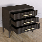 Тумба Primo  с тремя ящиками шпон темный орех варинант исполнения - 3 | Loft Concept в Новосибирске