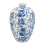 Ваза фарфоровая с узким горлышком и синими цветочными мотивами Independence варинант исполнения - 1 | Loft Concept в Новосибирске