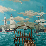 Обои ручная роспись Nantucket Crossing Brandt colourway on scenic paper варинант исполнения - 3 | Loft Concept в Новосибирске