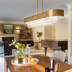 Люстра подвесная прямоугольная цвета латунь Kichler варинант исполнения - 6 | Loft Concept в Новосибирске