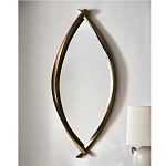 Зеркало овальное в деревянной золотистой раме Oval Gold Lines варинант исполнения - 4 | Loft Concept в Новосибирске