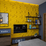 Гипсовая 3D Панель M-41 A, B варинант исполнения - 3 | Loft Concept в Новосибирске