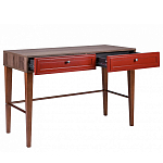 Стол письменный из массива бука с 2-мя ящиками красный Wenge Light варинант исполнения - 3 | Loft Concept в Новосибирске