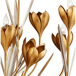 Люстра золотого цвета в виде цветков крокуса Hanging Flowers варинант исполнения - 1 | Loft Concept в Новосибирске