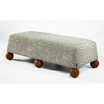 Банкетка Wakonda Gray Zebra с деревянными шариками  варинант исполнения - 1 | Loft Concept в Новосибирске