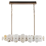 Подвесной светильник с фигурными элементами из белого алебастра Cryptocrystalline Stone варинант исполнения - 1 | Loft Concept в Новосибирске