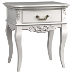 Тумба прикроватная белого цвета из массива бука в стиле прованс White Provence варинант исполнения - 2 | Loft Concept в Новосибирске