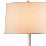 Торшер с тканевым абажуром на серебряном фактурном каркасе Thin Fakutra варинант исполнения - 1 | Loft Concept в Новосибирске