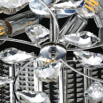 Люстра круглая на цепи цвета хром с прозрачными рельефными хрустальными пластинами Textured Glass Chandelier варинант исполнения - 9 | Loft Concept в Новосибирске