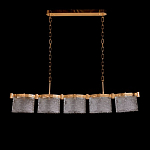 Люстра линейная с текстурными овальными абажурами Splendor Palace Style варинант исполнения - 2 | Loft Concept в Новосибирске