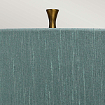 Настольная лампа с коническим дымчато-зелёным абажуром из искусственного шёлка Quintiesse варинант исполнения - 4 | Loft Concept в Новосибирске