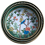 Комплект из 3-х подносов из металла в стиле Шинуазри Chinoiserie Flower варинант исполнения - 1 | Loft Concept в Новосибирске
