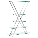 Стеллаж со стеклянными полками на стальном каркасе X-ray варинант исполнения - 1 | Loft Concept в Новосибирске