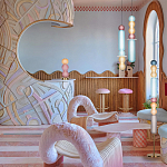 Торшер с разноцветными стеклянными цилиндрами и шарами Eclecticism  варинант исполнения - 4 | Loft Concept в Новосибирске