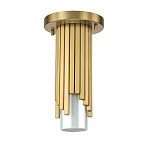 Потолочный светильник латунного цвета с цилиндрическим белым матовым плафоном Elstead Lighting варинант исполнения - 8 | Loft Concept в Новосибирске