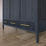 Большой Шкаф Primo Черный дуб с 3 дверьми и 3 выдвижными ящиками варинант исполнения - 6 | Loft Concept в Новосибирске