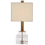 Настольная лампа прямоугольная на прозрачном основании Charm and Luxury варинант исполнения - 3 | Loft Concept в Новосибирске