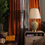 Настольная лампа бежевая с изображением птиц Slip Away варинант исполнения - 5 | Loft Concept в Новосибирске