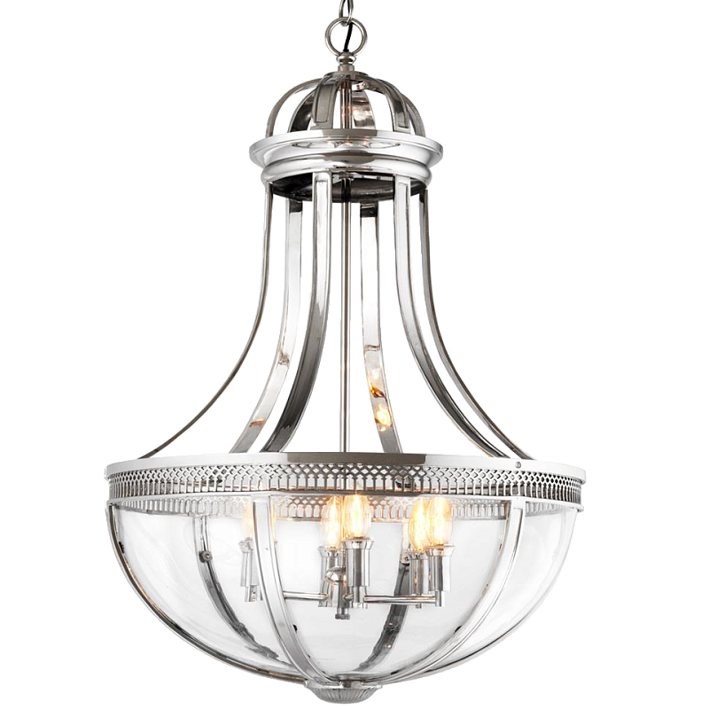 Люстра Lantern Capitol Hill L Nickel Никель Прозрачный (Transparent) в Новосибирске | Loft Concept 