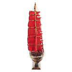 Декоративная модель деревянного парусника с красными парусами в подарочной упаковке With The low варинант исполнения - 3 | Loft Concept в Новосибирске