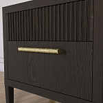 Прикроватная Тумбочка Primo с двумя ящиками Темный орех варинант исполнения - 3 | Loft Concept в Новосибирске