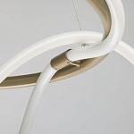 Люстра подвесная круглая золотого цвета с белыми изогнутыми световыми линиями Luke Lampco Tracer Lamp варинант исполнения - 7 | Loft Concept в Новосибирске