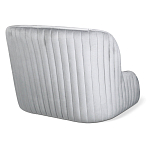 Барный стул со спинкой и подлокотниками на 4-х деревянных ножках Серый Велюр Ava Charm варинант исполнения - 3 | Loft Concept в Новосибирске