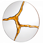 Зеркало кругле с декоративной золотой вставкой Golden Tree варинант исполнения - 1 | Loft Concept в Новосибирске