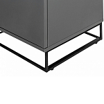 Шкаф-витрина цвета графит с полками и стеклянной дверью Strict Lines варинант исполнения - 5 | Loft Concept в Новосибирске