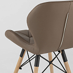 Стул с коричневым сиденьем из экокожи JEROEN варинант исполнения - 6 | Loft Concept в Новосибирске