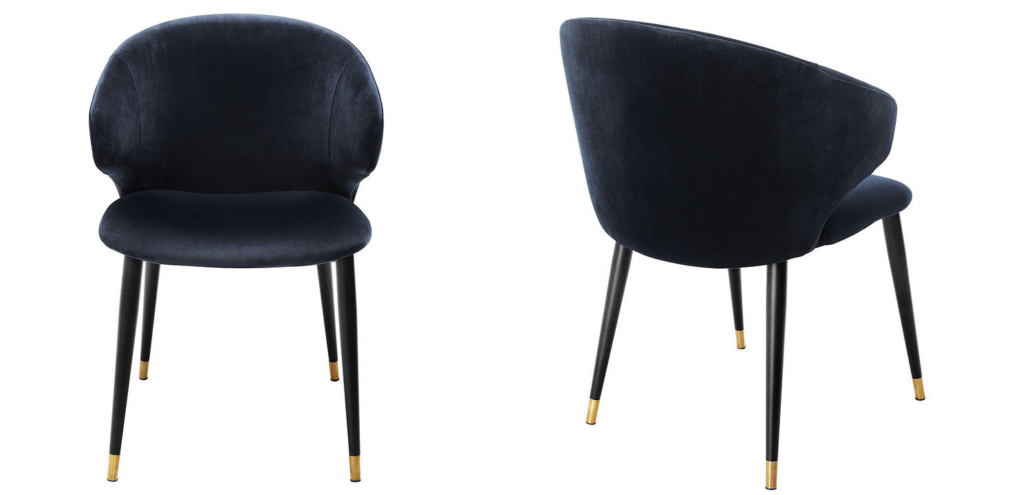 Стул Eichholtz DINING CHAIR VOLANTE blue Стул Eichholtz DINING CHAIR VOLANTE blue - Loft-Concept в Новосибирске