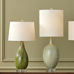 Настольная лампа зеленая грушевидной формы Rich Green Glaze варинант исполнения - 4 | Loft Concept в Новосибирске