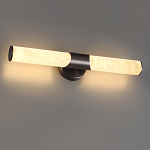 Бра с вытянутым цилиндрическим плафоном из белого алебастра на круглом основании Темная Латунь Cryptocrystalline Stone варинант исполнения - 2 | Loft Concept в Новосибирске