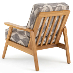 Кресло с каркасом из массива дуба Deniaud Oak Rhombus Beige Armchair варинант исполнения - 4 | Loft Concept в Новосибирске