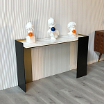 Консоль прямоугольная с основанием чёрного и золотого цвета Wrap варинант исполнения - 2 | Loft Concept в Новосибирске