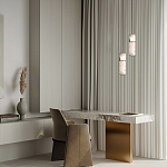 Подвесной светильник с цилиндрическим плафоном из белого алебастра Cryptocrystalline Stone варинант исполнения - 9 | Loft Concept в Новосибирске