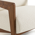 Кресло Avalon White Boucle из массива ореха варинант исполнения - 5 | Loft Concept в Новосибирске