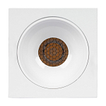 Встраиваемый спот светодиодный квадаратный белого цвета с круглым углублением Ombra Lux  варинант исполнения - 2 | Loft Concept в Новосибирске