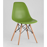 Пластиковый стул на ножках из массива бука Eames Green варинант исполнения - 1 | Loft Concept в Новосибирске