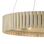 Люстра круглая из толстых деревянных реек Natural Style варинант исполнения - 1 | Loft Concept в Новосибирске