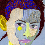 Картина с вышивкой Портрет wall panel People with the yellow ear 2 варинант исполнения - 1 | Loft Concept в Новосибирске