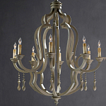 Люстра деревянная с подвесками Gray Curved Profile варинант исполнения - 2 | Loft Concept в Новосибирске