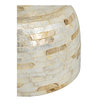 Приставной столик с мозаичным рисунком из раковин устриц Bone Inlay варинант исполнения - 3 | Loft Concept в Новосибирске