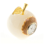 Часы настольные в виде яблока из натурального камня Оникс Stone Clock варинант исполнения - 6 | Loft Concept в Новосибирске