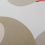 Подушка декоративная хлопковая бежевого цвета с абстрактным принтом Elysian Flow Sand варинант исполнения - 3 | Loft Concept в Новосибирске