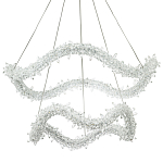 Двухъярусная кольцевая люстра с хрустальным декором Gilbertine Crystal Wavy Ring Chandelier варинант исполнения - 1 | Loft Concept в Новосибирске