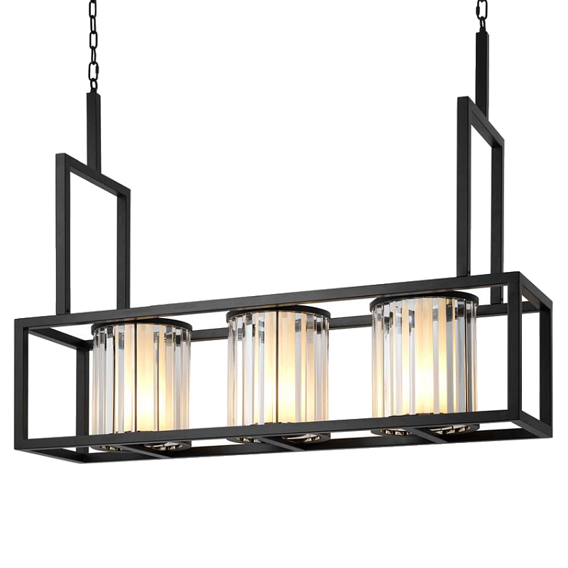 Люстра Chandelier Carducci Black Черный Прозрачный (Transparent) в Новосибирске | Loft Concept 