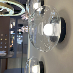 Бра с куполообразным плафоном и черным металлическим основанием Flos Wireline Lighting варинант исполнения - 2 | Loft Concept в Новосибирске