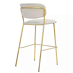 Стул барный широкой полукруглой спинкой на золотистых ножках Chair Smooth Shapes варинант исполнения - 3 | Loft Concept в Новосибирске